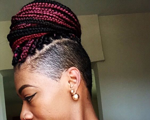 treccine afro con i lati rasati realizzazione napoli